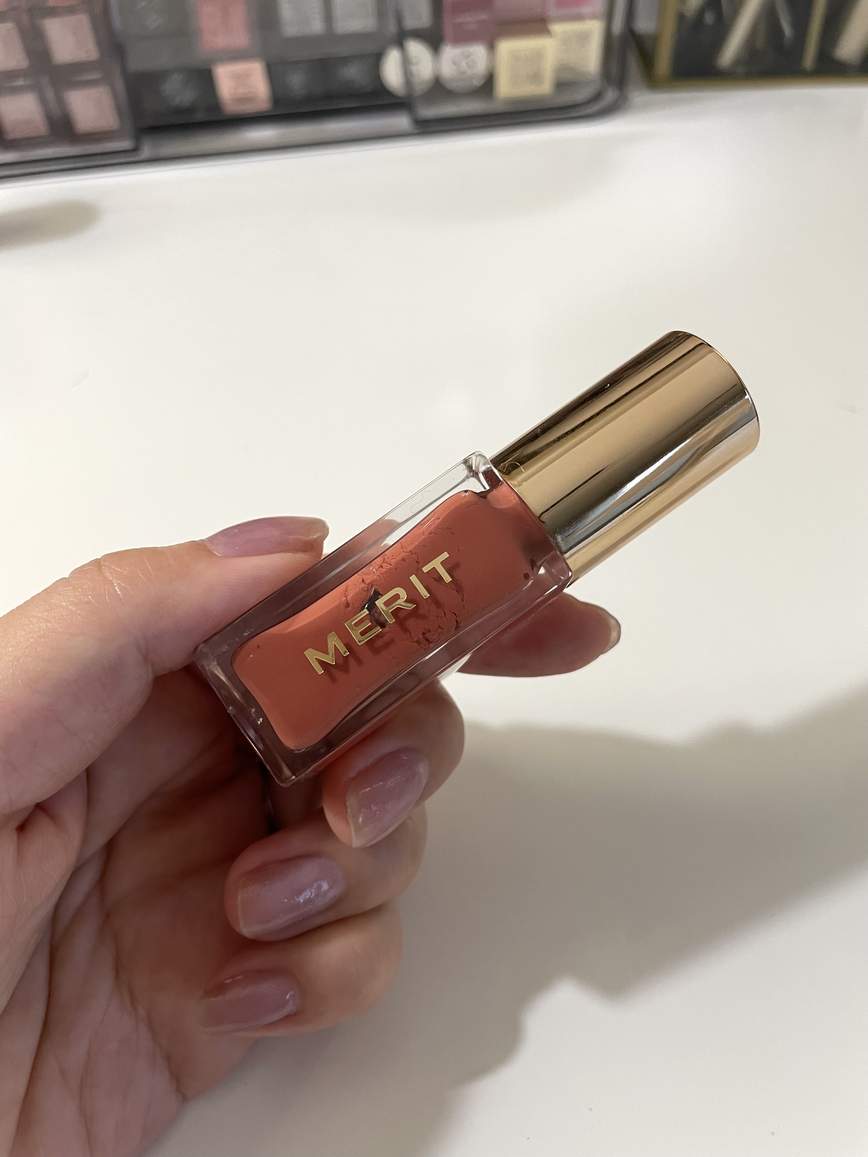 試してみた】Shade slick tinted lip oil MERIT Beautyの人気色