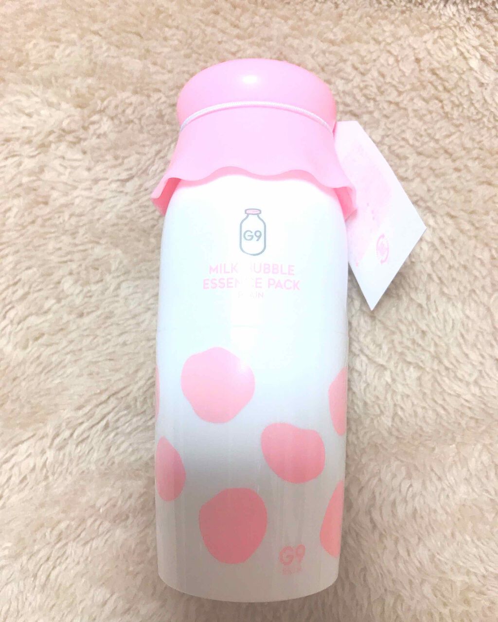 MILK BUBBLE ESSENCE PACK ＃STRAWBERRY/G9SKIN/美容液を使ったクチコミ（1枚目）