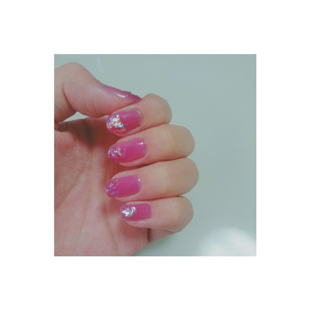 デコレーションネイルパーツ（クラッシュホロ）/DAISO/ネイルチップ・パーツを使ったクチコミ（2枚目）