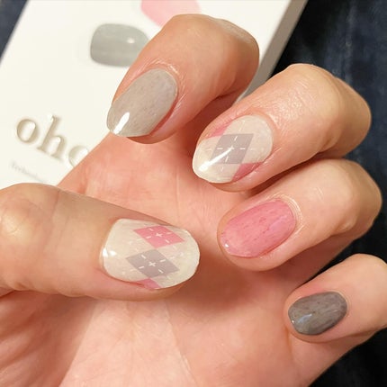 セミキュアジェルネイル(ハンド)/ohora/ネイルシールを使ったクチコミ(5枚目)