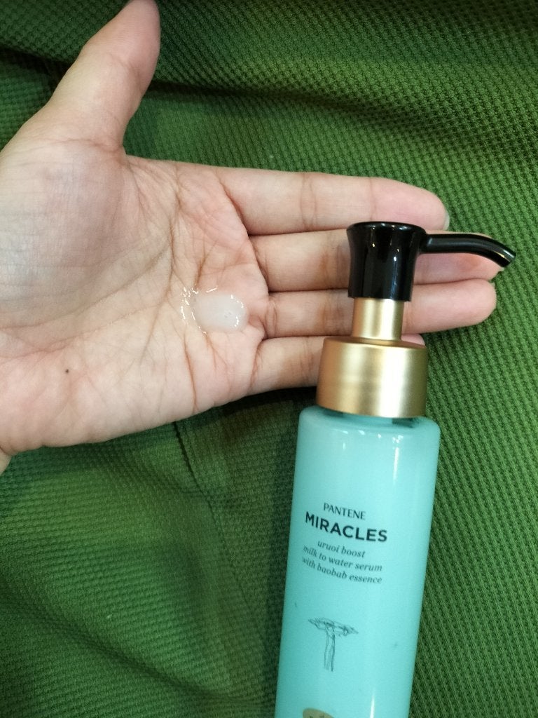 ミラクルズ うるおいブーストミルクウォーターセラム/パンテーン/アウトバストリートメントを使ったクチコミ(2枚目)
