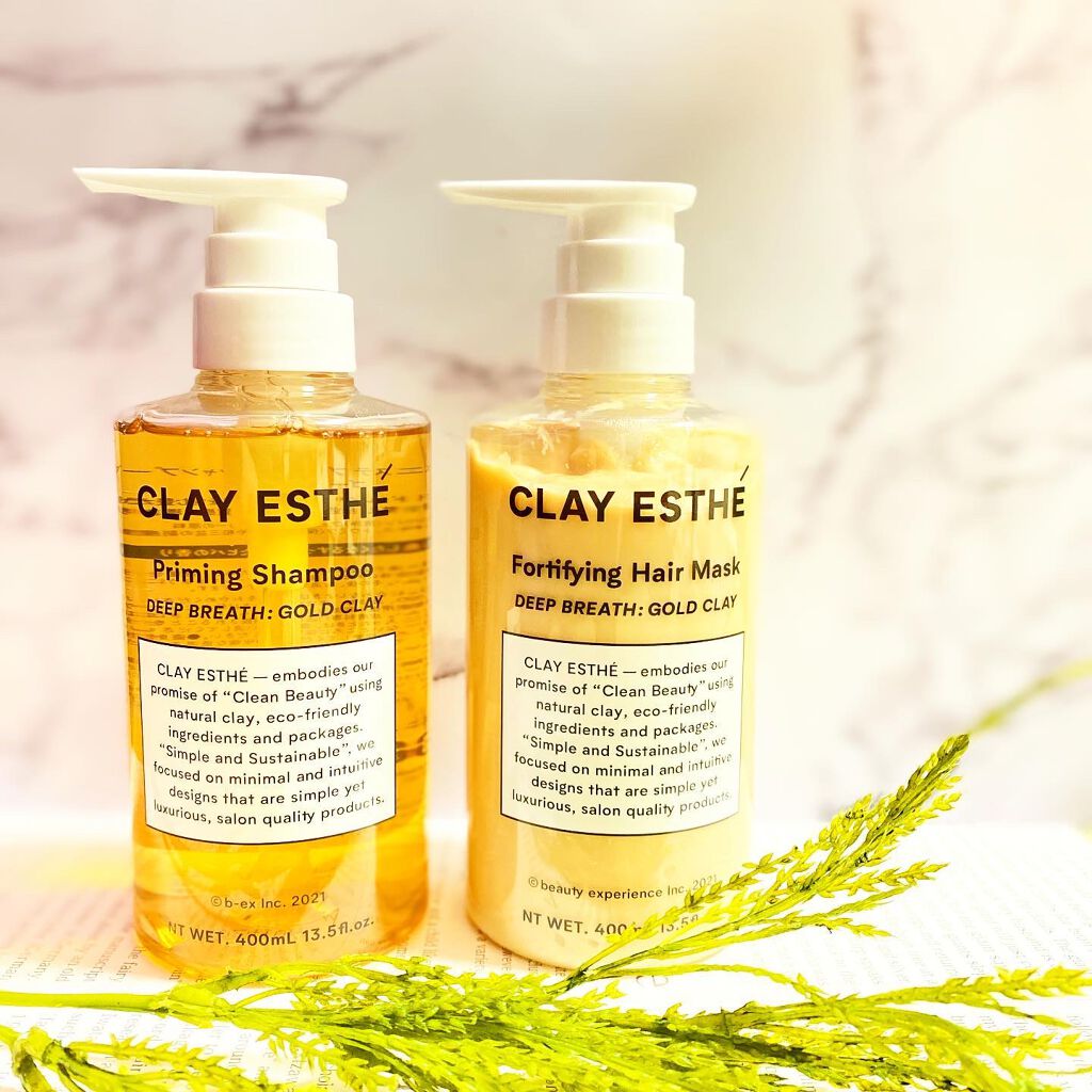 プライミングシャンプー/フォーティファイングヘアマスク ゴールドクレイ/クレイエステ/サロンシャンプーを使ったクチコミ（1枚目）
