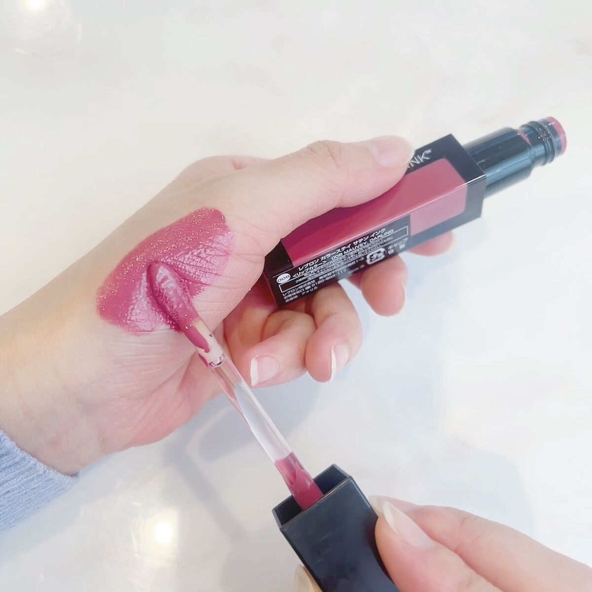 カラーステイ サテン インク 008 モーヴィー、ダーリン/REVLON/口紅を使ったクチコミ（1枚目）