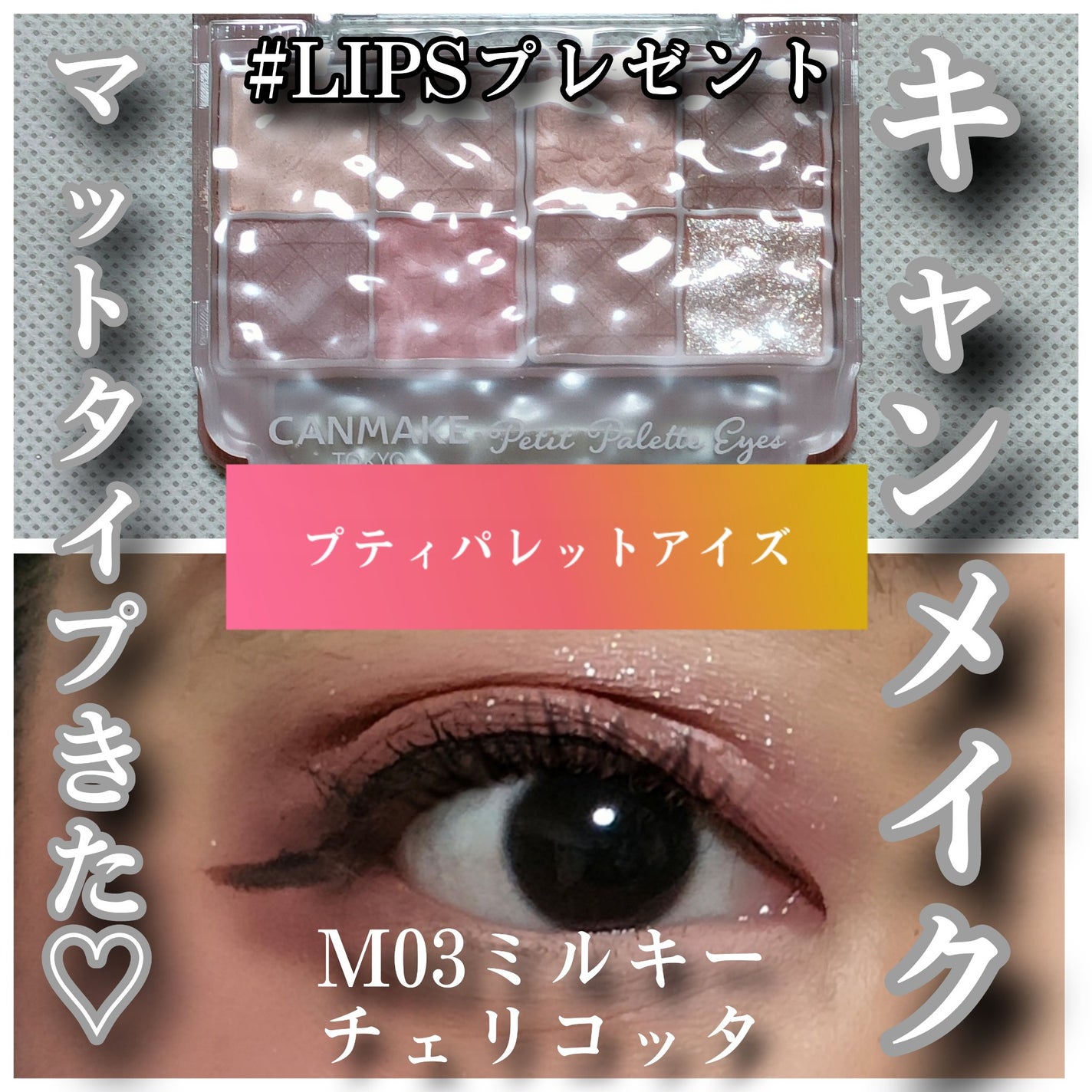 プティパレットアイズ(マットタイプ)/キャンメイク/パウダーアイシャドウを使ったクチコミ(1枚目)