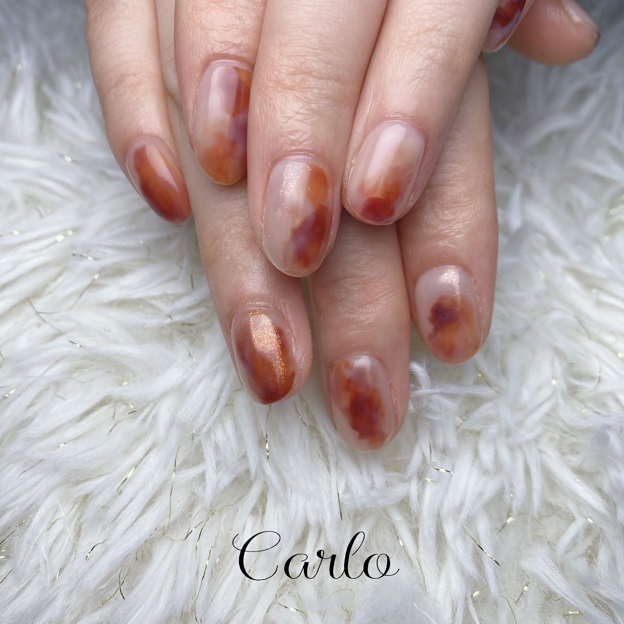 #ニュアンスネイル,#オーロラネイル,#カフェラテネイル,#秋ネイルのネイルデザイン