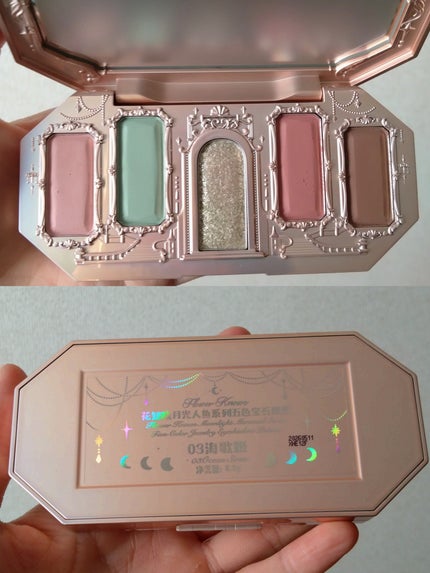 月光人魚シリーズ ジュエリーアイズ/FlowerKnows/アイシャドウパレットを使ったクチコミ(2枚目)