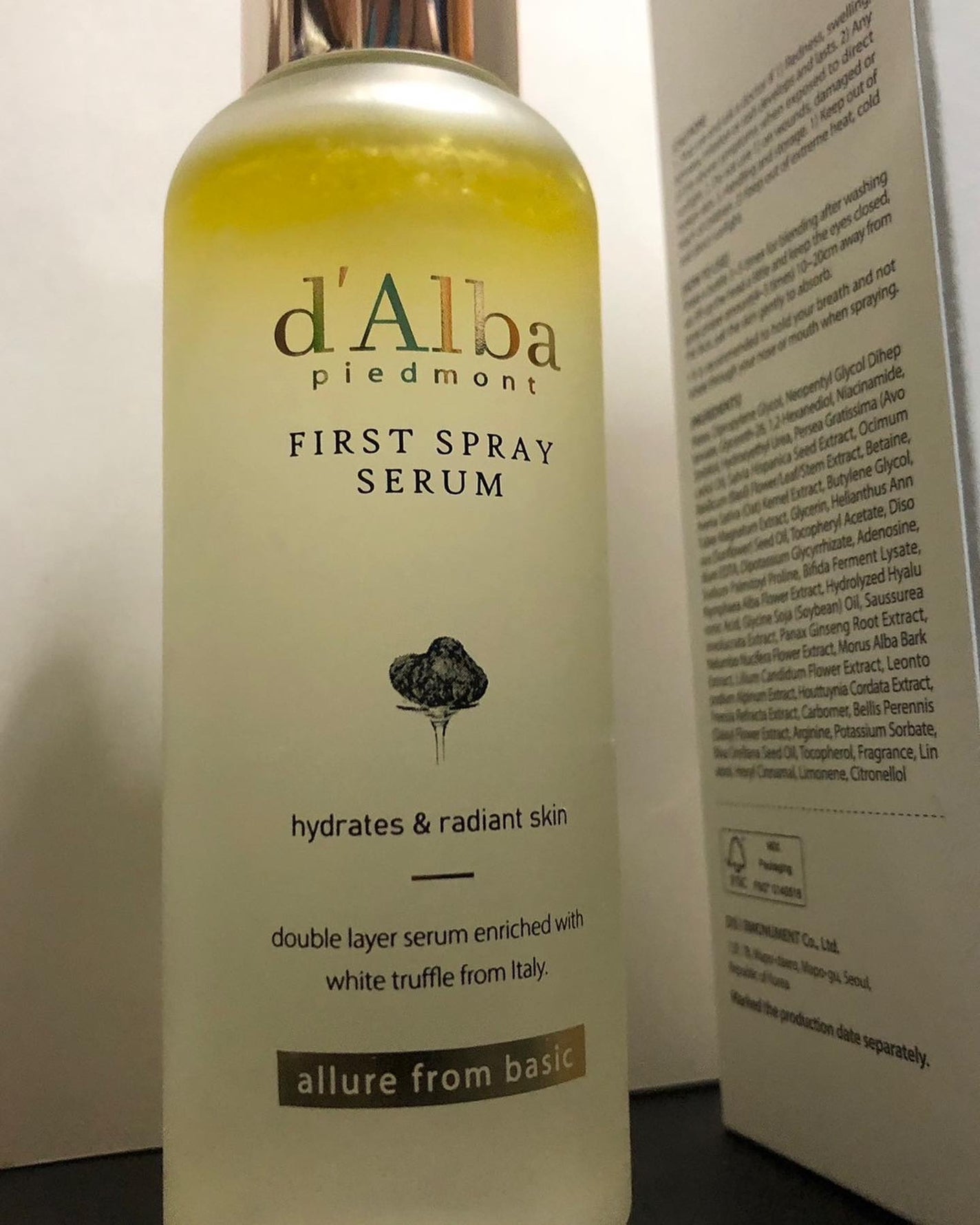 ダルバ ホワイトトリュフファーストスプレーセラム/ダルバ/ミスト状化粧水を使ったクチコミ(3枚目)