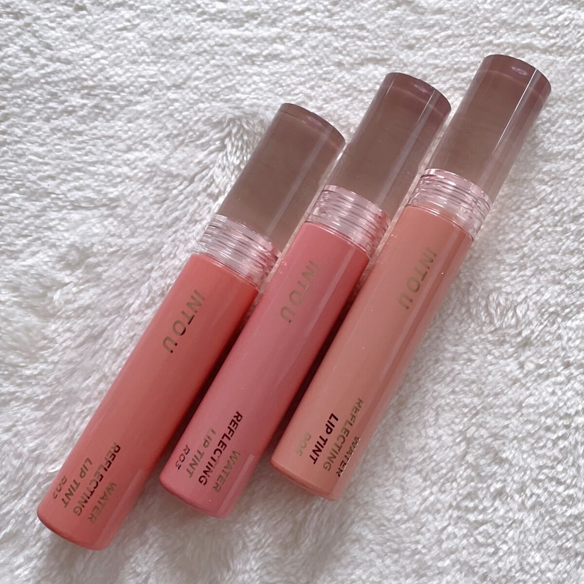 ウォーターリフレクティングリップティント/INTO U/リップティントを使ったクチコミ（1枚目）