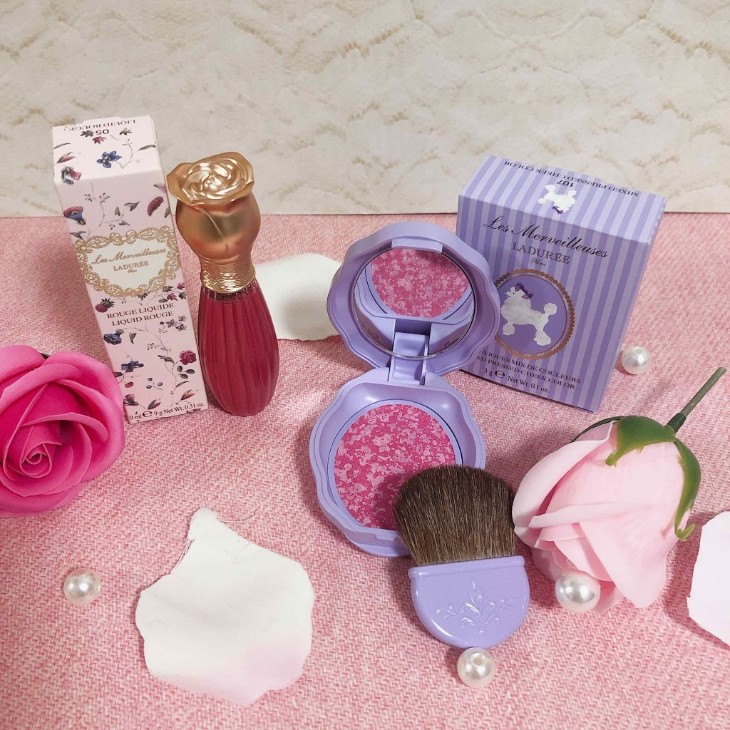 プレスト チークカラー N/レ・メルヴェイユーズ ラデュレ/パウダーチークを使ったクチコミ（1枚目）