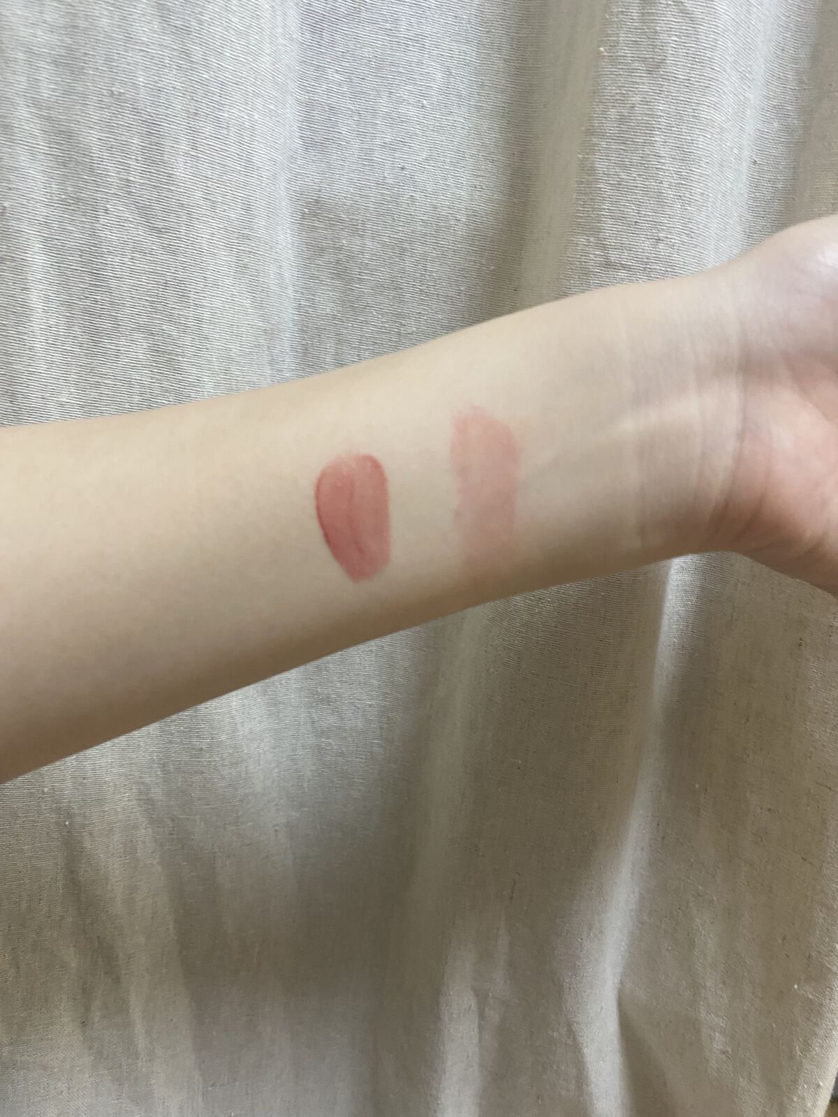 ジルスチュアート タイムレスグロウ ルージュティント 05 sunset afterglow /JILL STUART/リップティントを使ったクチコミ（2枚目）