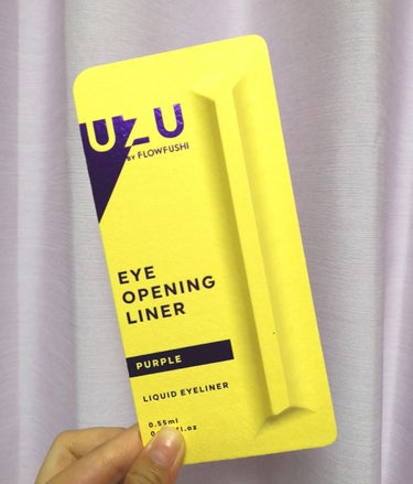 UZU EYE OPENING LINER 👁PURPLE💜😈
迷いに迷ってパープル💜を買いました🙌

とっても描きやすくて使いやすい！
笑いすぎたりしたら目尻が消えちゃうのが少し残念😂💫

目尻を跳ね