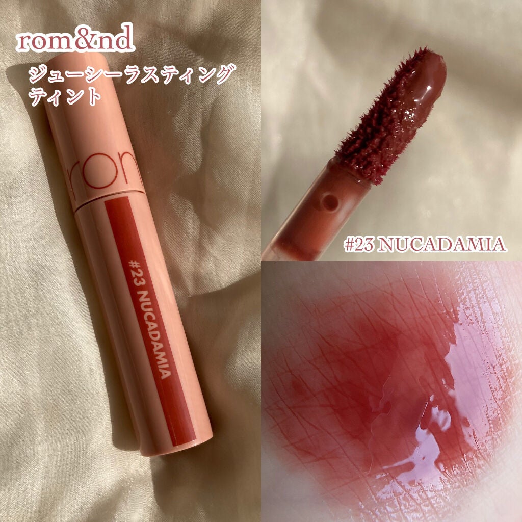 ジューシーラスティングティント/rom&nd/リップティントを使ったクチコミ(2枚目)