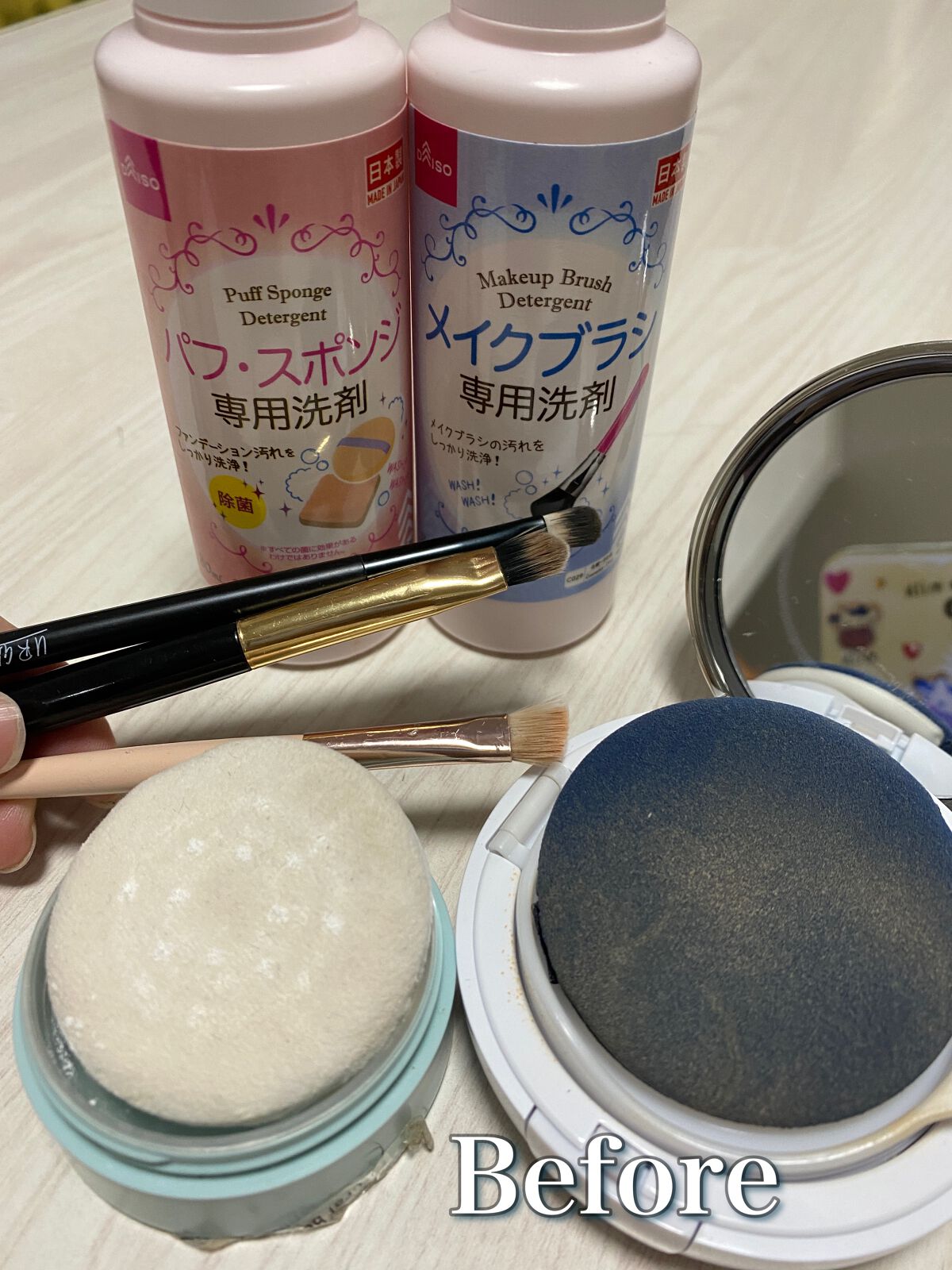 パフ・スポンジ専用洗剤/DAISO/その他化粧小物を使ったクチコミ(2枚目)