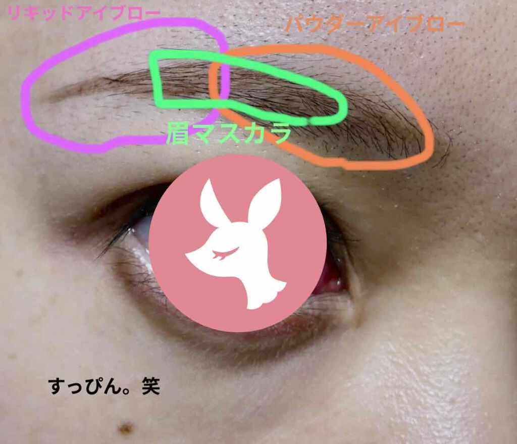 ビューティーガイドアイブロー N/インテグレート/リキッドアイブロウを使ったクチコミ（3枚目）
