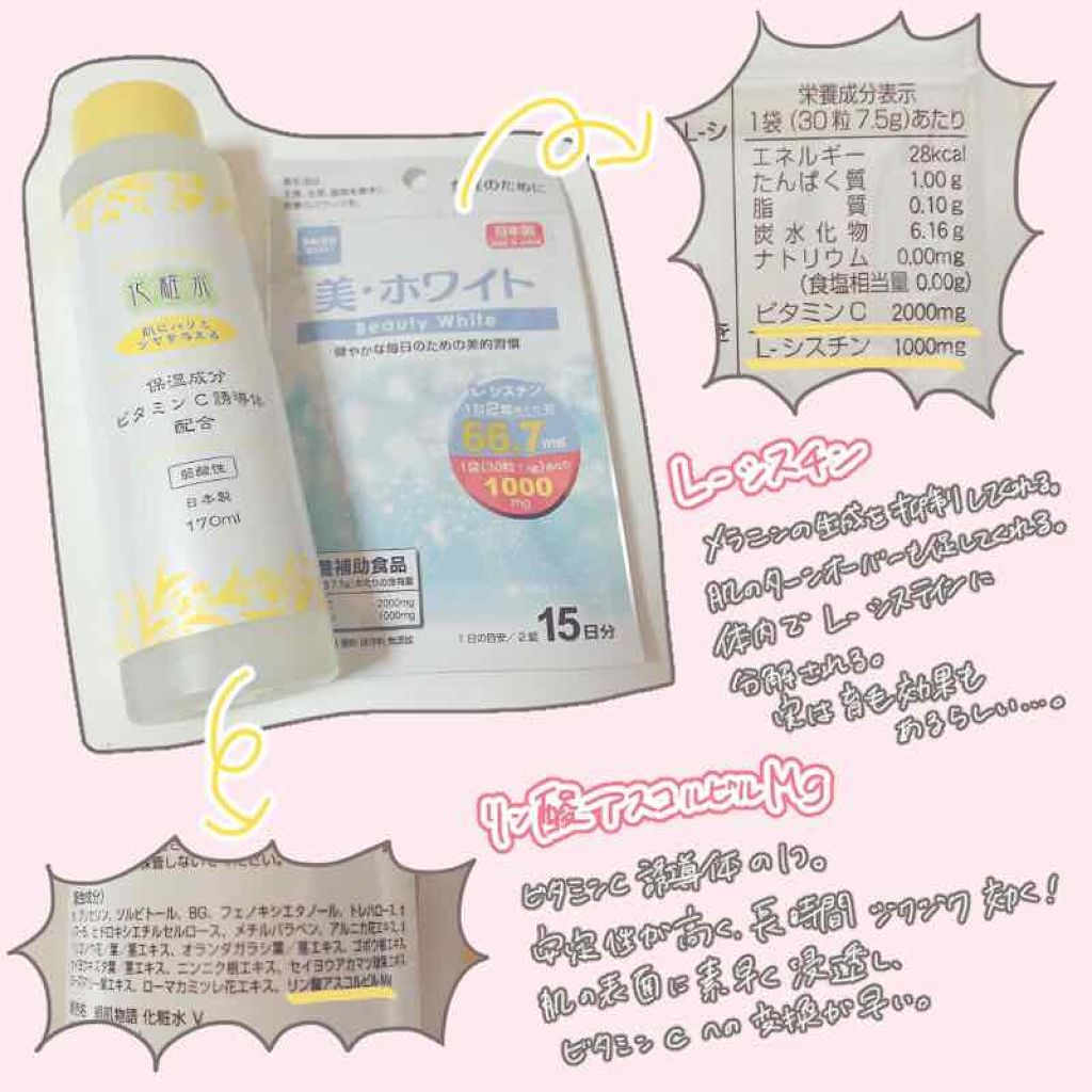 美・ホワイト/DAISO/美容サプリメントを使ったクチコミ（2枚目）