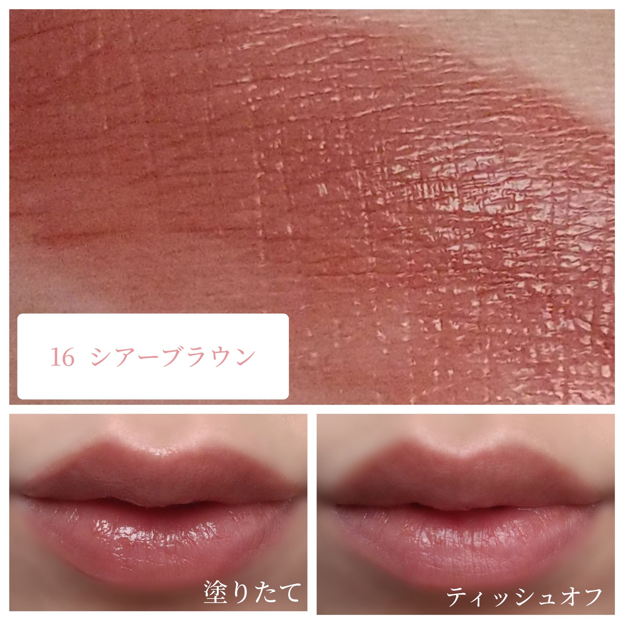 オペラ リップティント N 16 シアーブラウン（新色）/OPERA/リップティントを使ったクチコミ（2枚目）