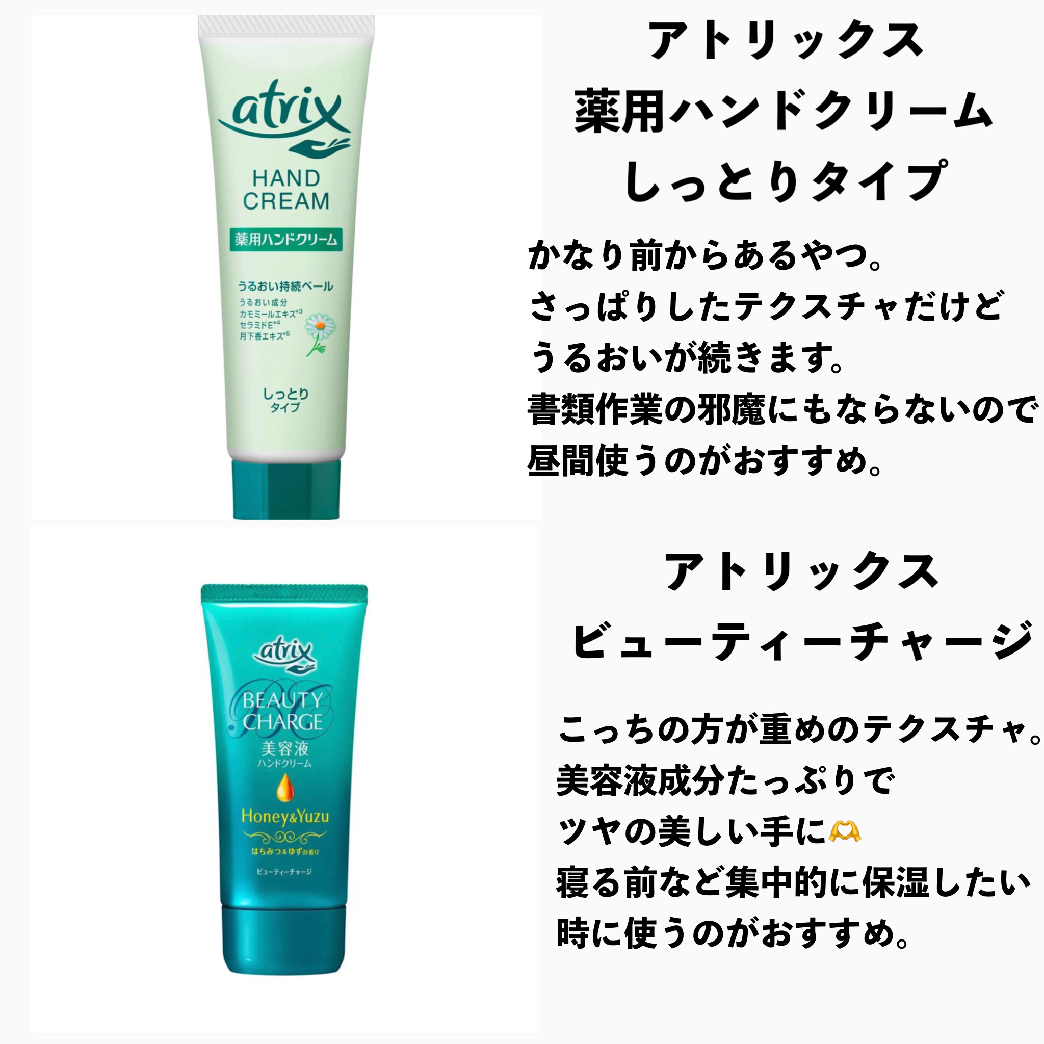 ビューティーチャージ はちみつ＆ゆずの香り/アトリックス/ハンドクリームを使ったクチコミ（2枚目）