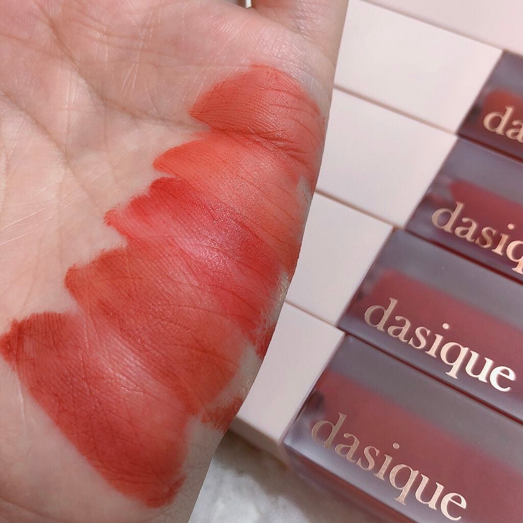 ブラーベルベットティント/dasique/リップティントを使ったクチコミ(5枚目)