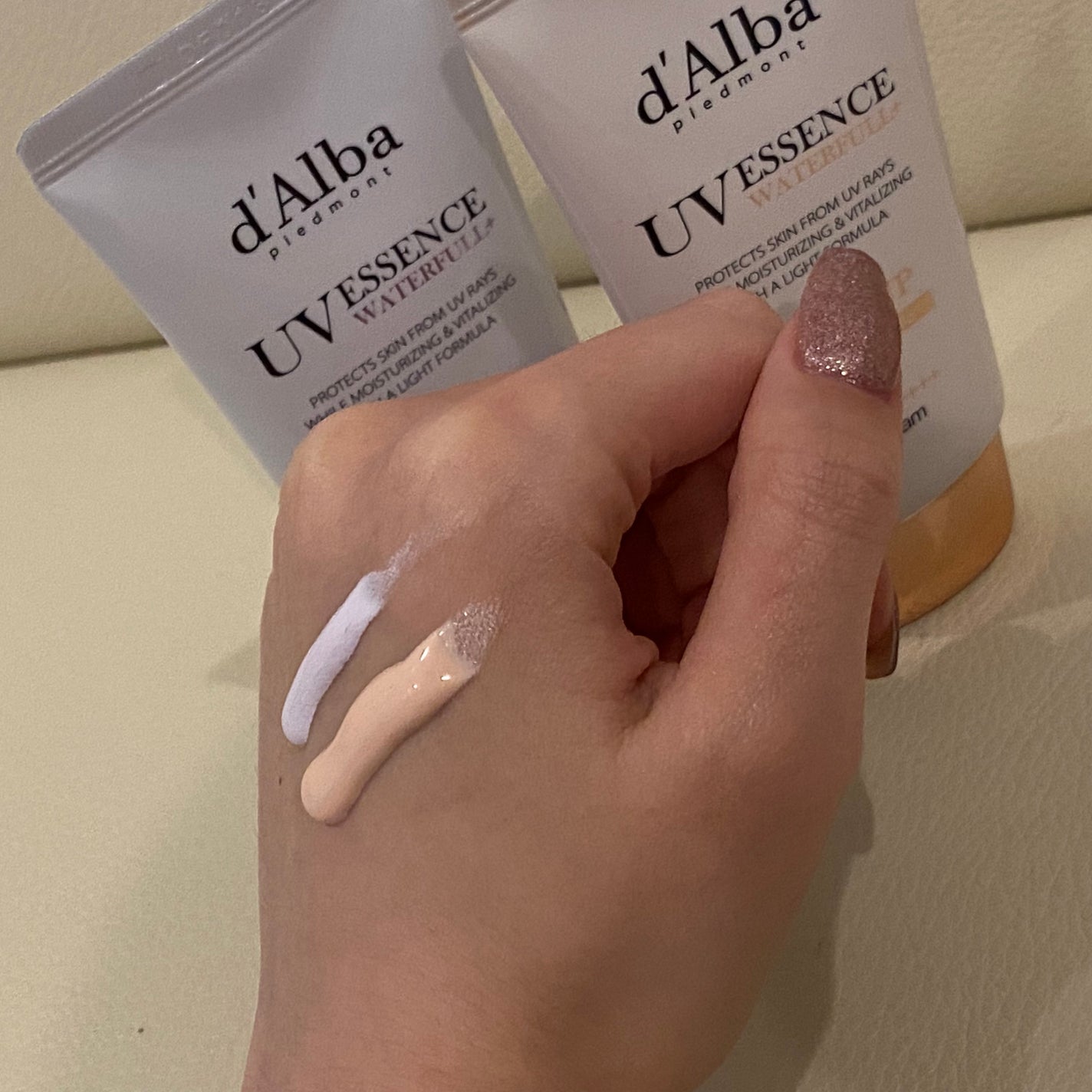 ダルバ ウォータフル トーンアップ サンクリーム(パープル)/ダルバ/日焼け止めクリームを使ったクチコミ(4枚目)