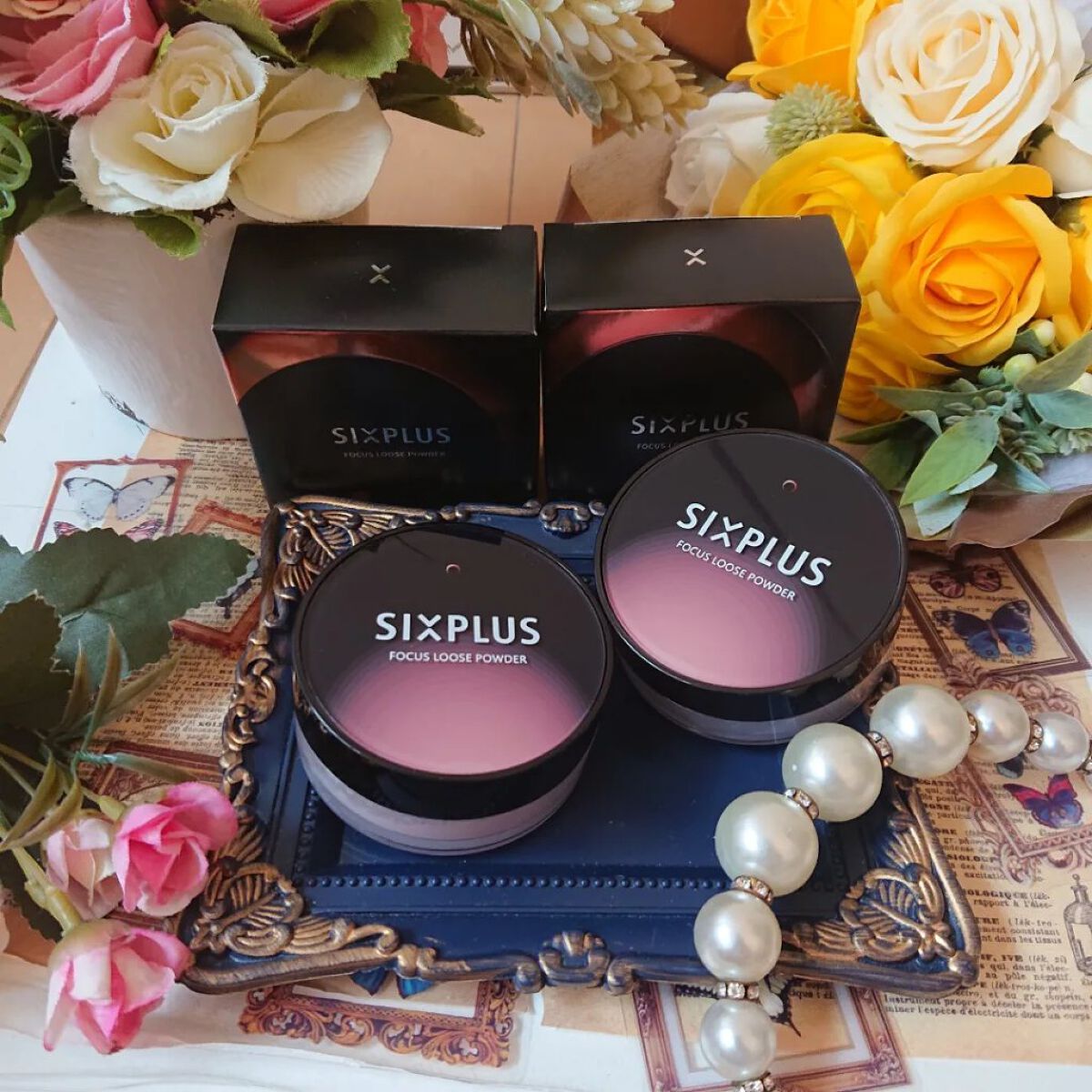 SIXPLUS ソフト フォーカス ブライト二ングルースパウダー #01ホワイトパール /SIXPLUS/ルースパウダーを使ったクチコミ（2枚目）