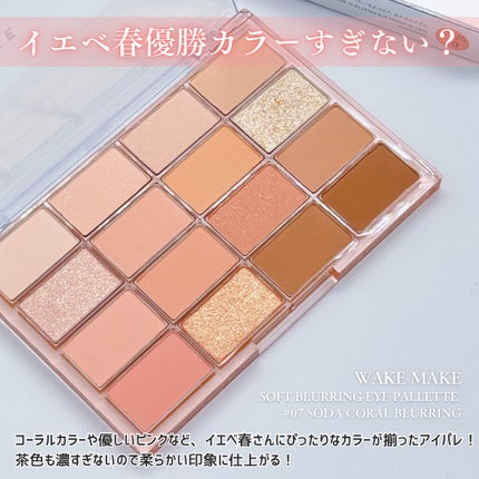 ソフトブラーリングアイパレット/wakemake/アイシャドウパレットを使ったクチコミ(2枚目)