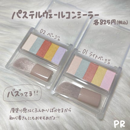 パステルヴェールコンシーラー/キャンメイク/パレットコンシーラーを使ったクチコミ(2枚目)