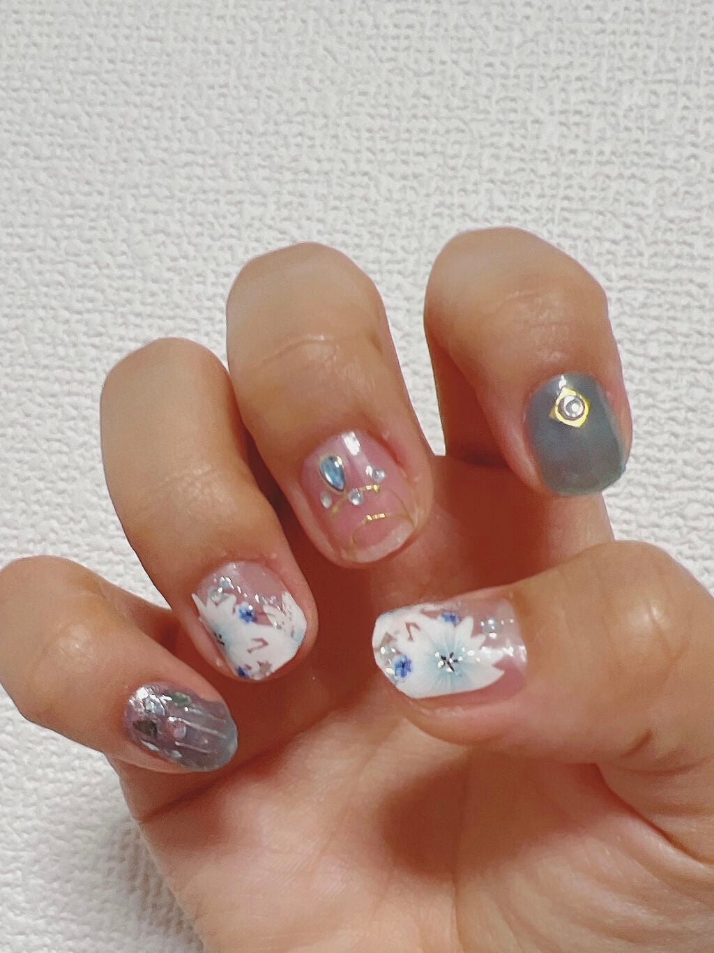 ネイルシール/Qoo10/ネイルシールを使ったクチコミ(2枚目)