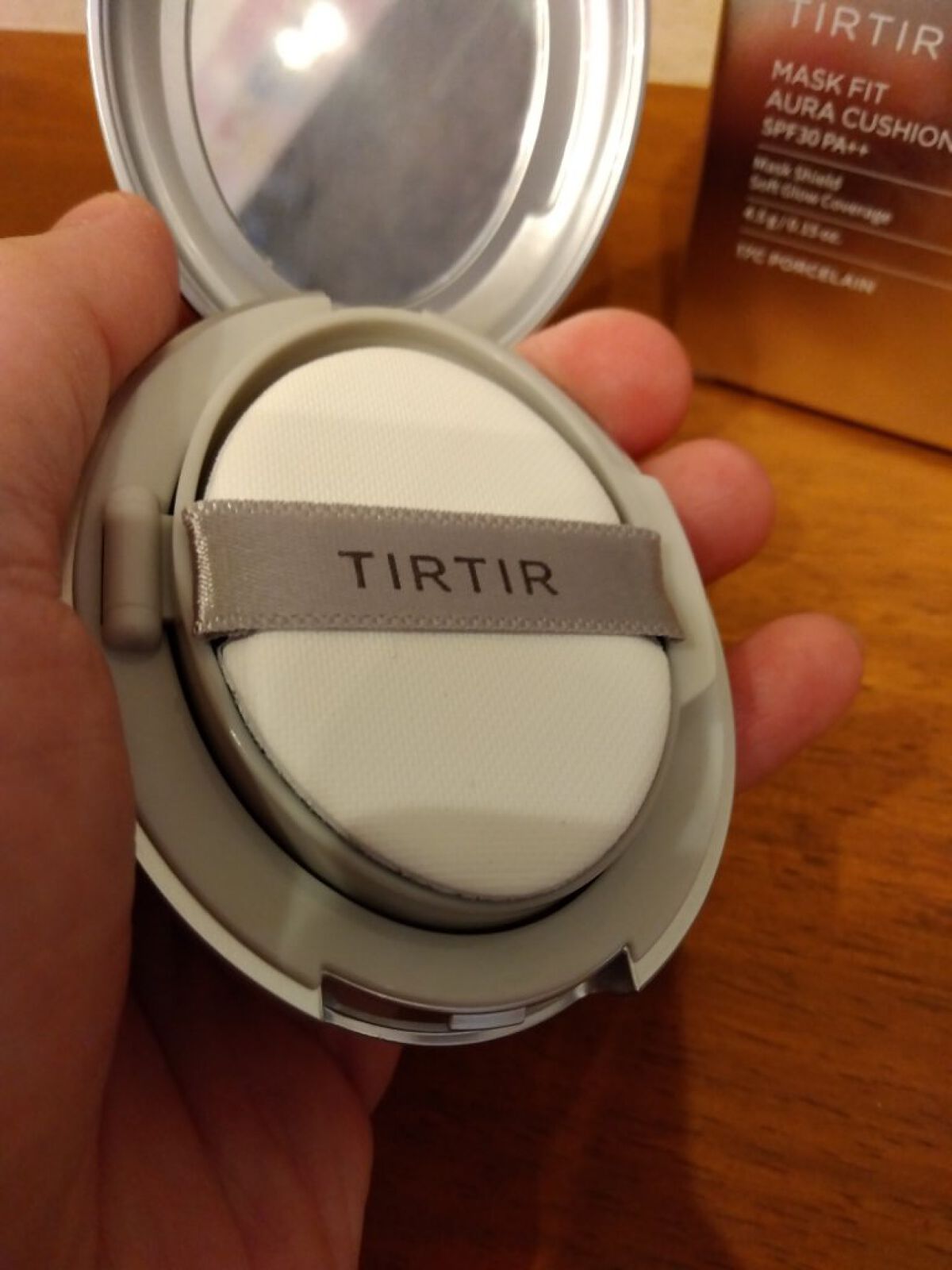 マスクフィットオーラクッション 17C ポーセリン(PORCELAIN)(ミニ)/TIRTIR(ティルティル)/クッションファンデーションを使ったクチコミ（3枚目）
