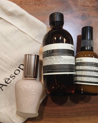 Aesop フェイシャル ハイドレーティングマスク59のクチコミ「(左から)
☽ PAUL&JOE BEAUTE
　ラトゥーエクラファンデーションプライマーN
.....」（1枚目）