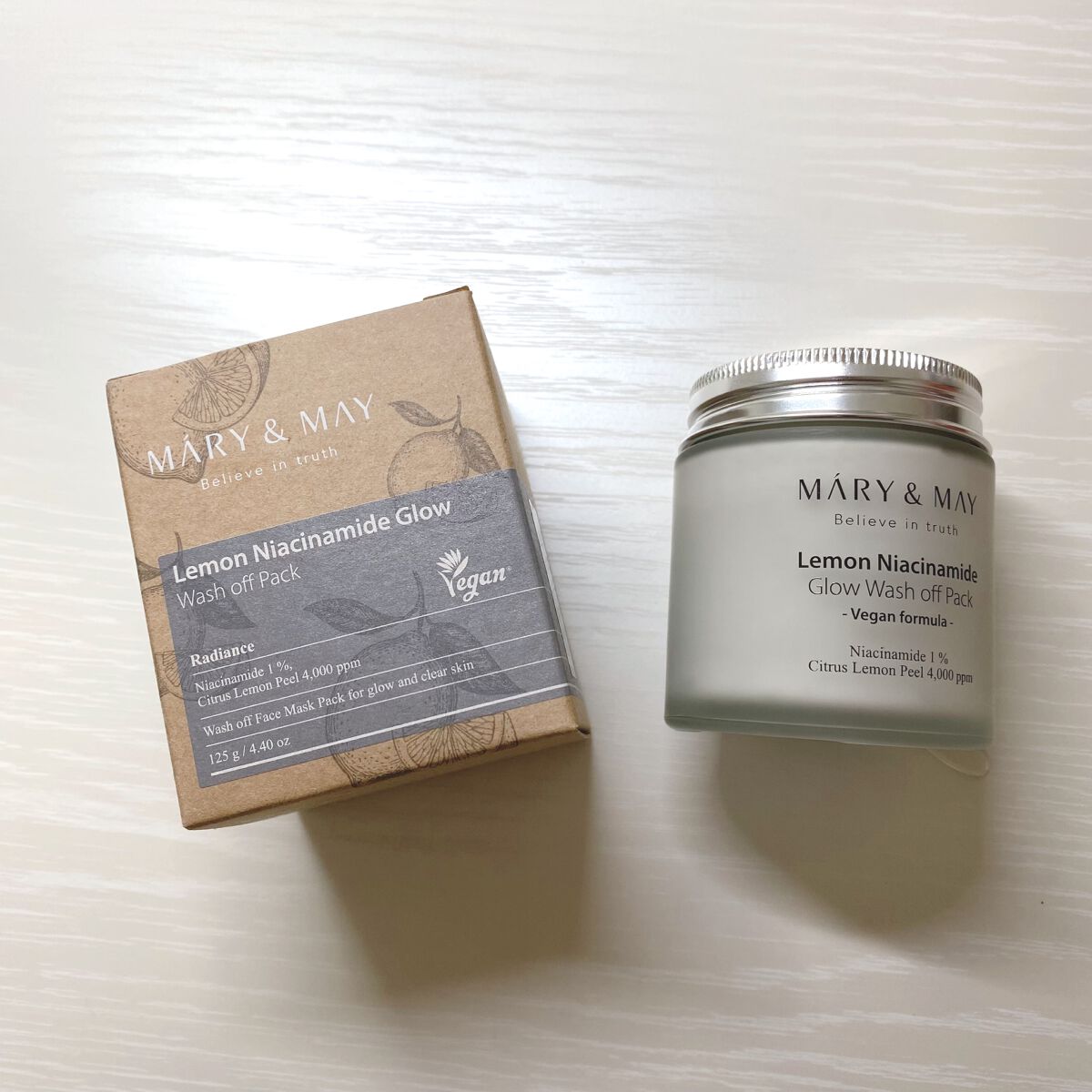 レモンナイアシンアミドグロウウォッシュオフパック /MARY&MAY/洗い流すパック・マスクを使ったクチコミ（1枚目）