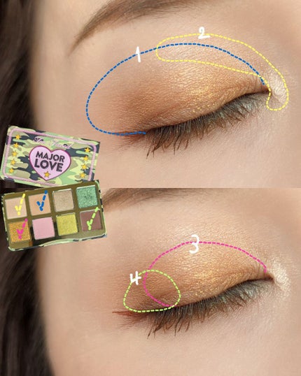 メジャーラブ ミニ アイシャドウ パレット/Too Faced/アイシャドウパレットを使ったクチコミ(5枚目)