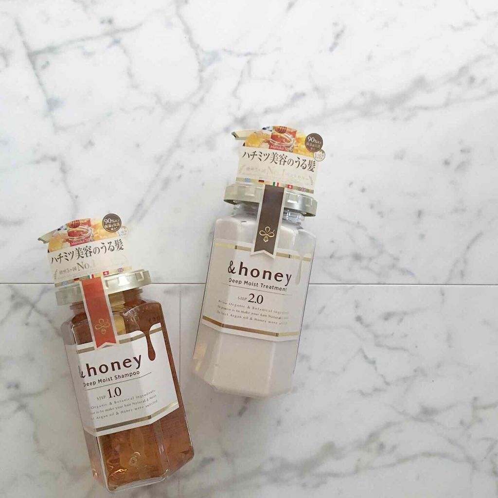 ディープモイスト シャンプー1.0／ヘアトリートメント2.0/&honey/市販シャンプーを使ったクチコミ（1枚目）