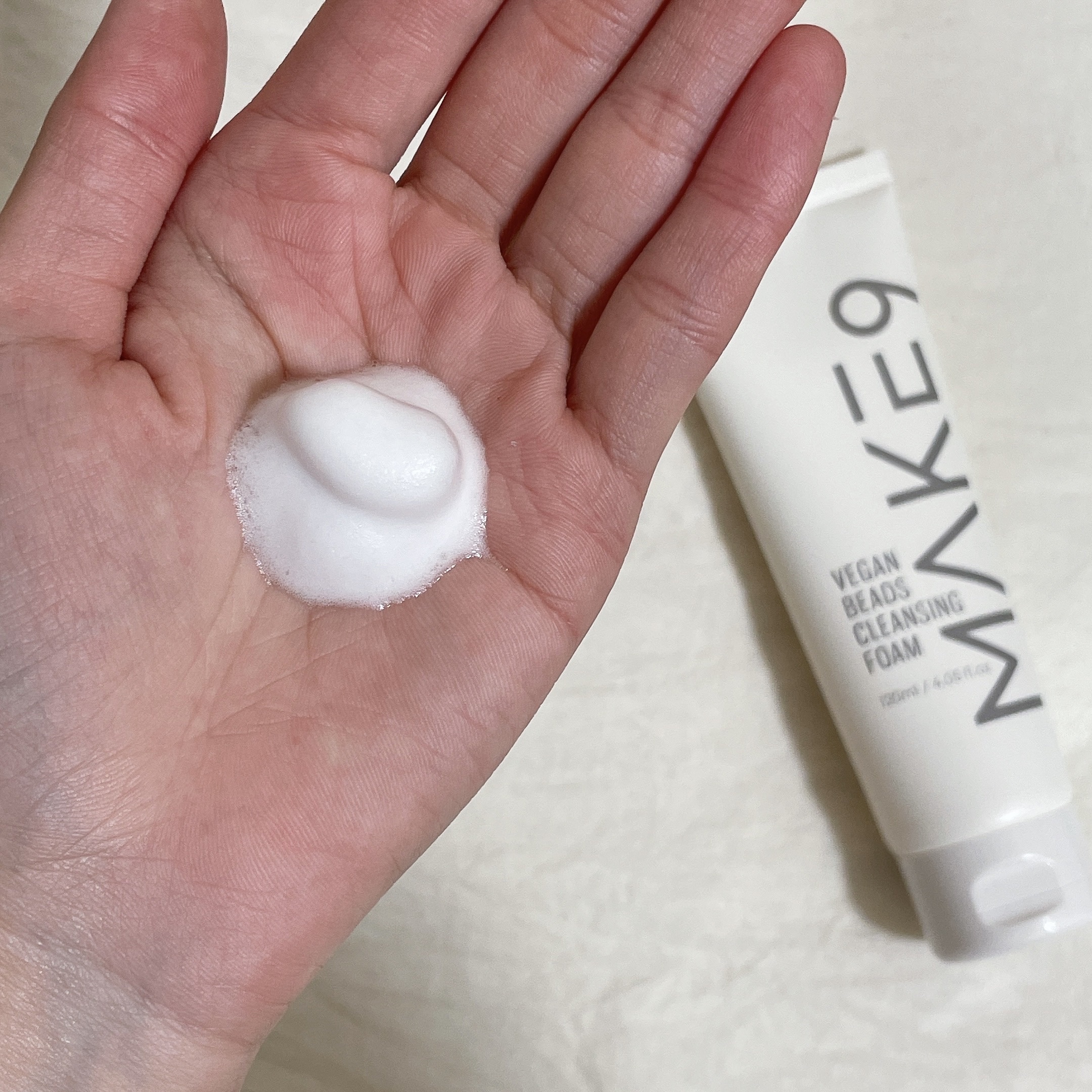 ビーガンビーズクレンジングフォーム/MAKE9/クレンジングクリームを使ったクチコミ（2枚目）