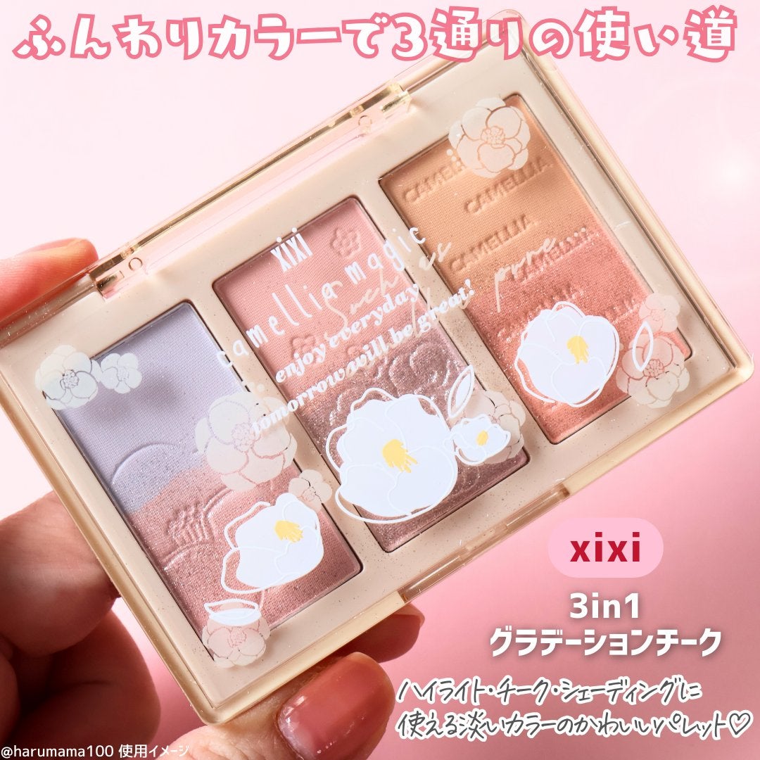 3in1 グラデーション チーク/xixi/パウダーチークを使ったクチコミ(2枚目)