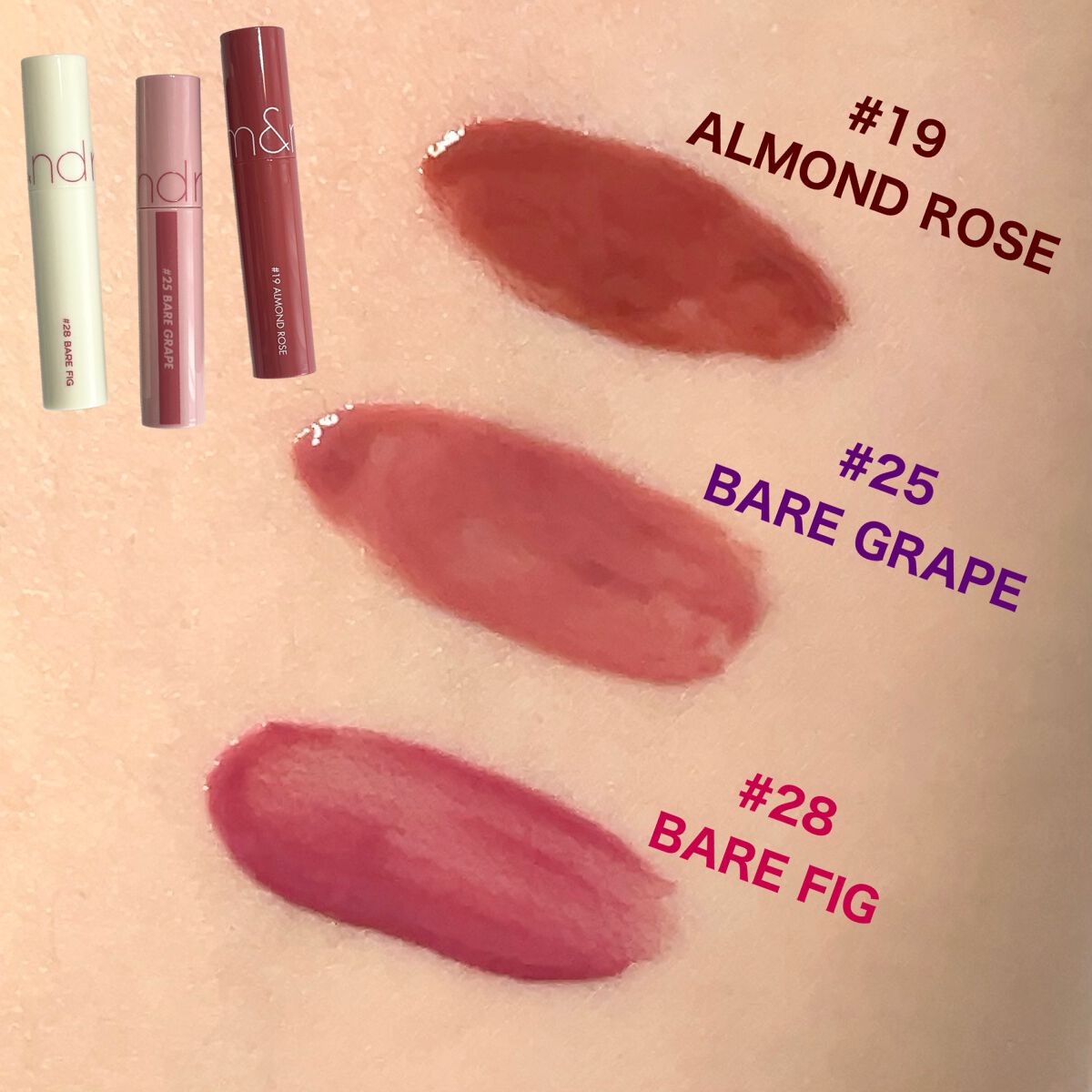 ジューシーラスティングティント/rom&nd/リップティントを使ったクチコミ（3枚目）