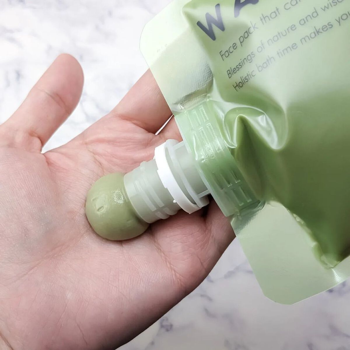 skinmarche WAOPLUS ハートリーフマグワートブースターマスク/ブレーンコスモス/洗い流すパック・マスクを使ったクチコミ（3枚目）