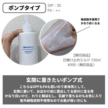 日焼け止めミルク SPF30/無印良品/日焼け止め・UVケアを使ったクチコミ（6枚目）