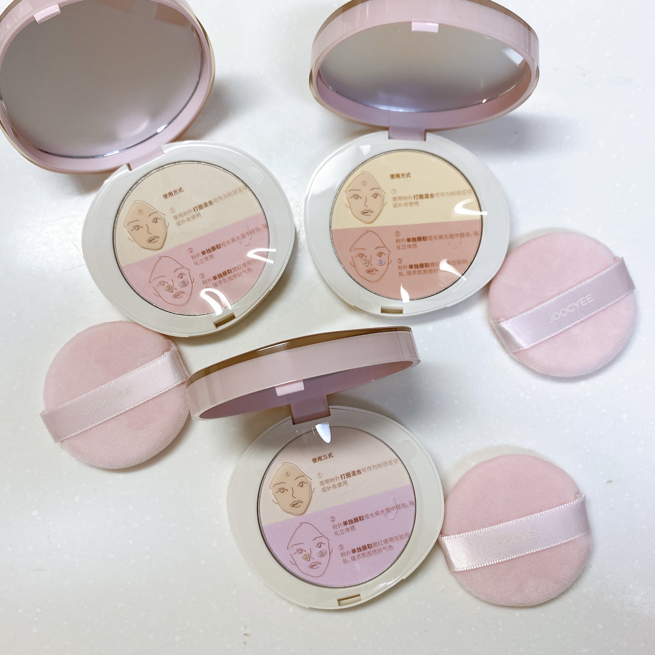 ミックスライトパクト C01 ブルーベリーミルク/Joocyee/プレストパウダーを使ったクチコミ（3枚目）