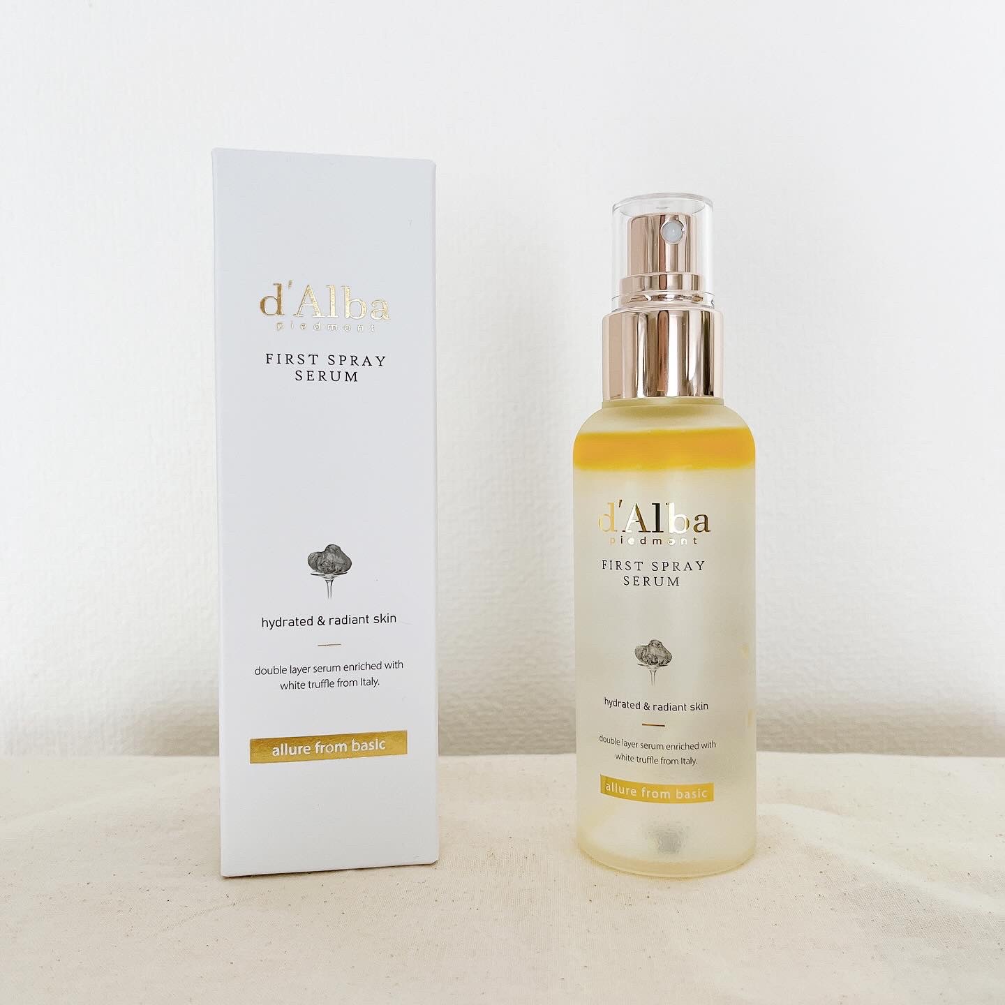ダルバ ホワイトトリュフファーストスプレーセラム/ダルバ/ミスト状化粧水を使ったクチコミ（1枚目）