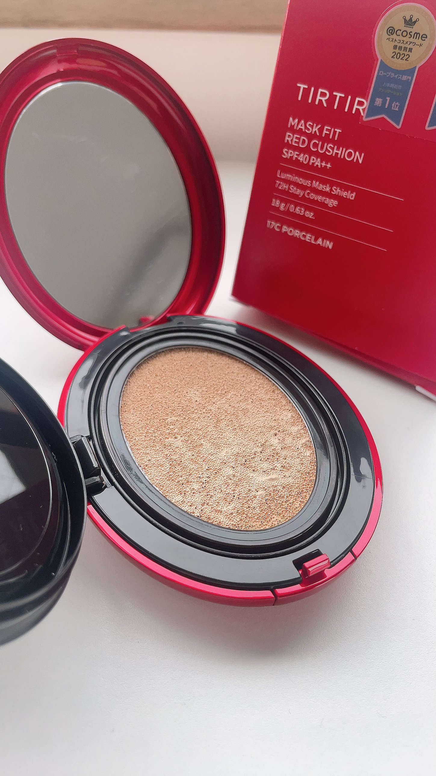 マスク フィット レッド クッション 17C ポーセリン/TIRTIR(ティルティル)/クッションファンデーションを使ったクチコミ（3枚目）