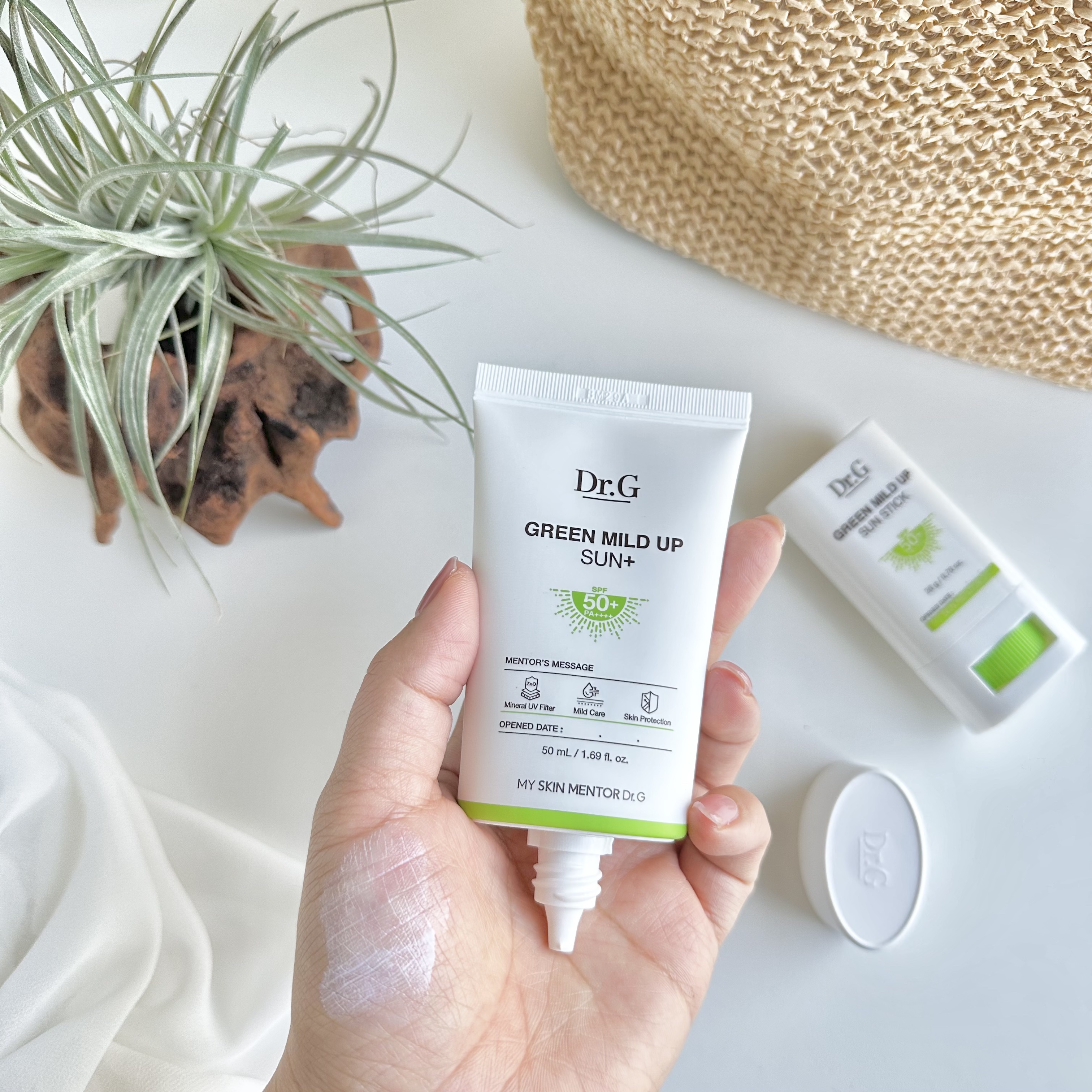 グリーンマイルドアップサンプラス/Dr.G/日焼け止めクリームを使ったクチコミ（3枚目）