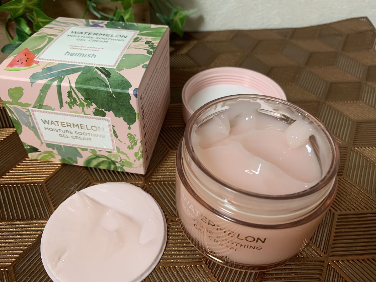 ウォーターメロン モイスチャーサージゲルクリーム/heimish/フェイスクリームを使ったクチコミ（1枚目）