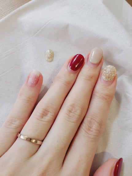 セミキュアジェルネイル(ハンド)/ohora/ネイルシールを使ったクチコミ(1枚目)