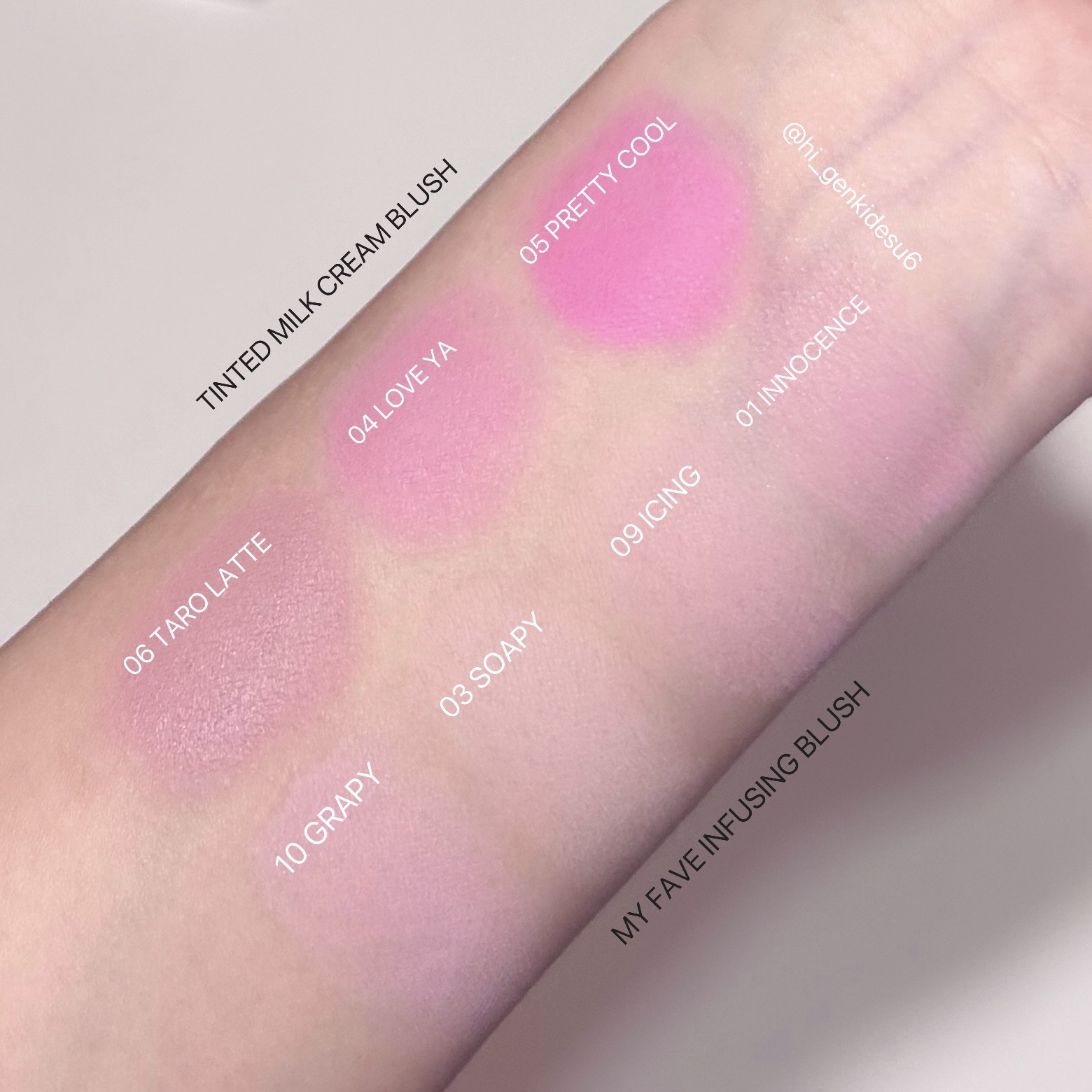 マイフェイブ インフュージング ブラッシュ 01 イノセンス/HOLIKA HOLIKA/パウダーチークを使ったクチコミ（2枚目）