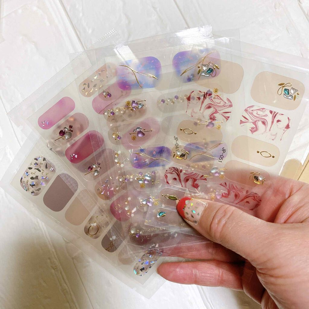 ネイルシール/Qoo10/ネイルシールを使ったクチコミ(2枚目)