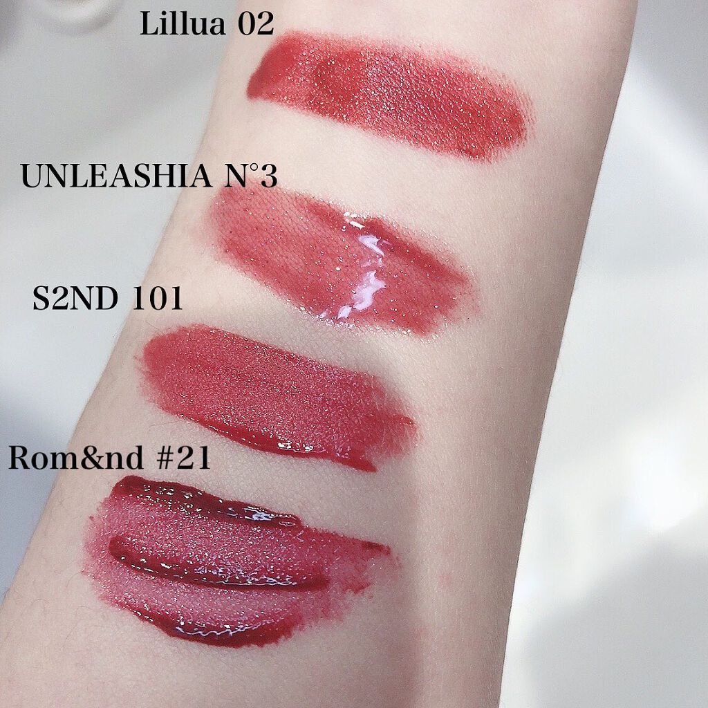 ジューシーラスティングティント/rom&nd/リップティントを使ったクチコミ（2枚目）