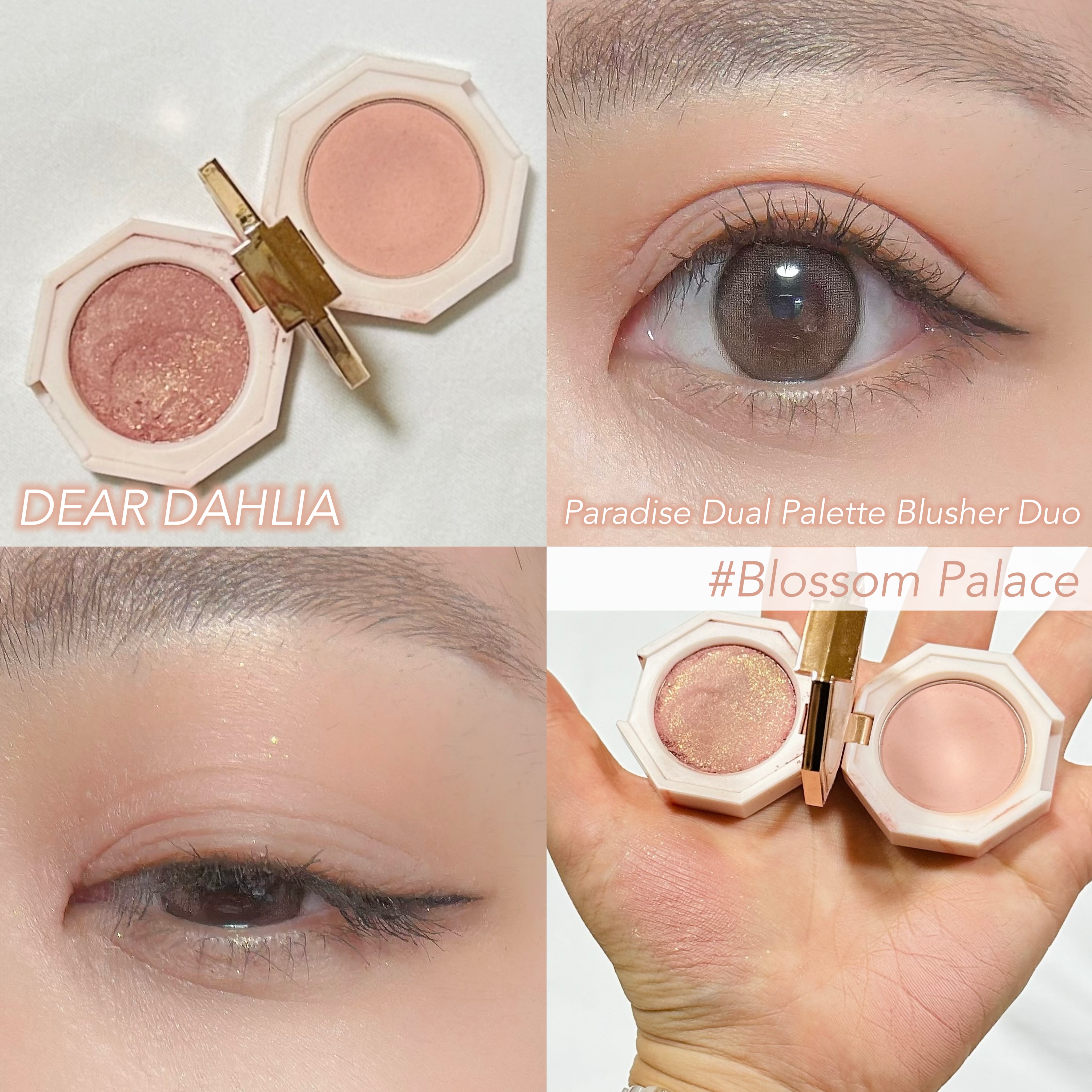 ブルーミング エディション パラダイス デュアル パレット ブラッシャー デュオ ブロッサムパレス/DEAR DAHLIA/単色アイシャドウを使ったクチコミ（1枚目）
