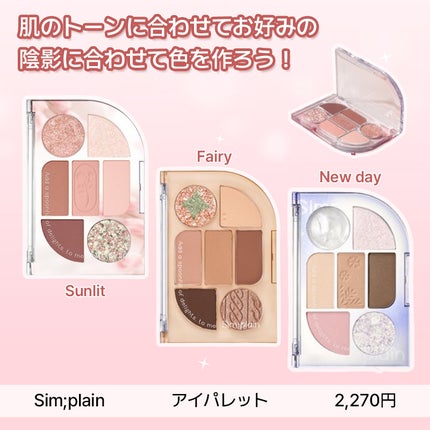 シンプレイン アイパレット/Sim;plain/アイシャドウパレットを使ったクチコミ(2枚目)