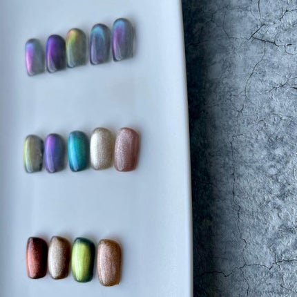 グレースジェル ラブリーキャッツアイジェルのクチコミ「❤︎グレースマグネットジェルカラーチャート❤︎
わかりやすく画像に品番ふったのでご参考に🙏🧡
.....」(2枚目)