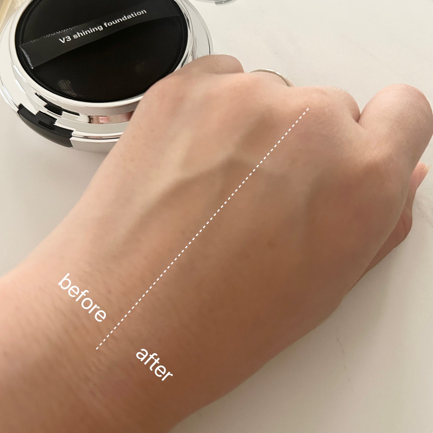 V3シャイニングファンデーション/SPICARE/クッションファンデーションを使ったクチコミ(3枚目)